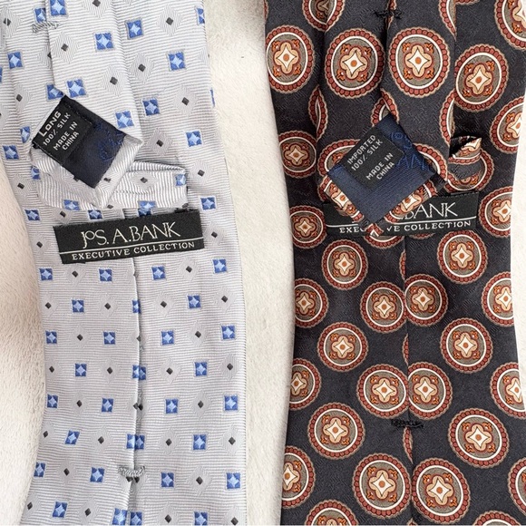 Jos. A. Bank Black and Gray Ties Elegant Accessories Set of 2 - Picture 2 of 9